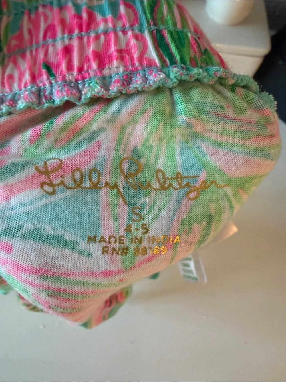 Pink & Green Tropical Ruffle Shorts - Picture 5 of 5